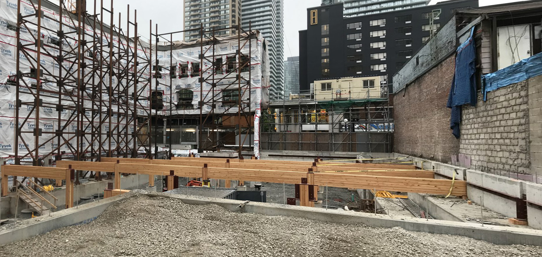 Shoppers Drug Mart Rebuild Progresses Behind Retained Facades