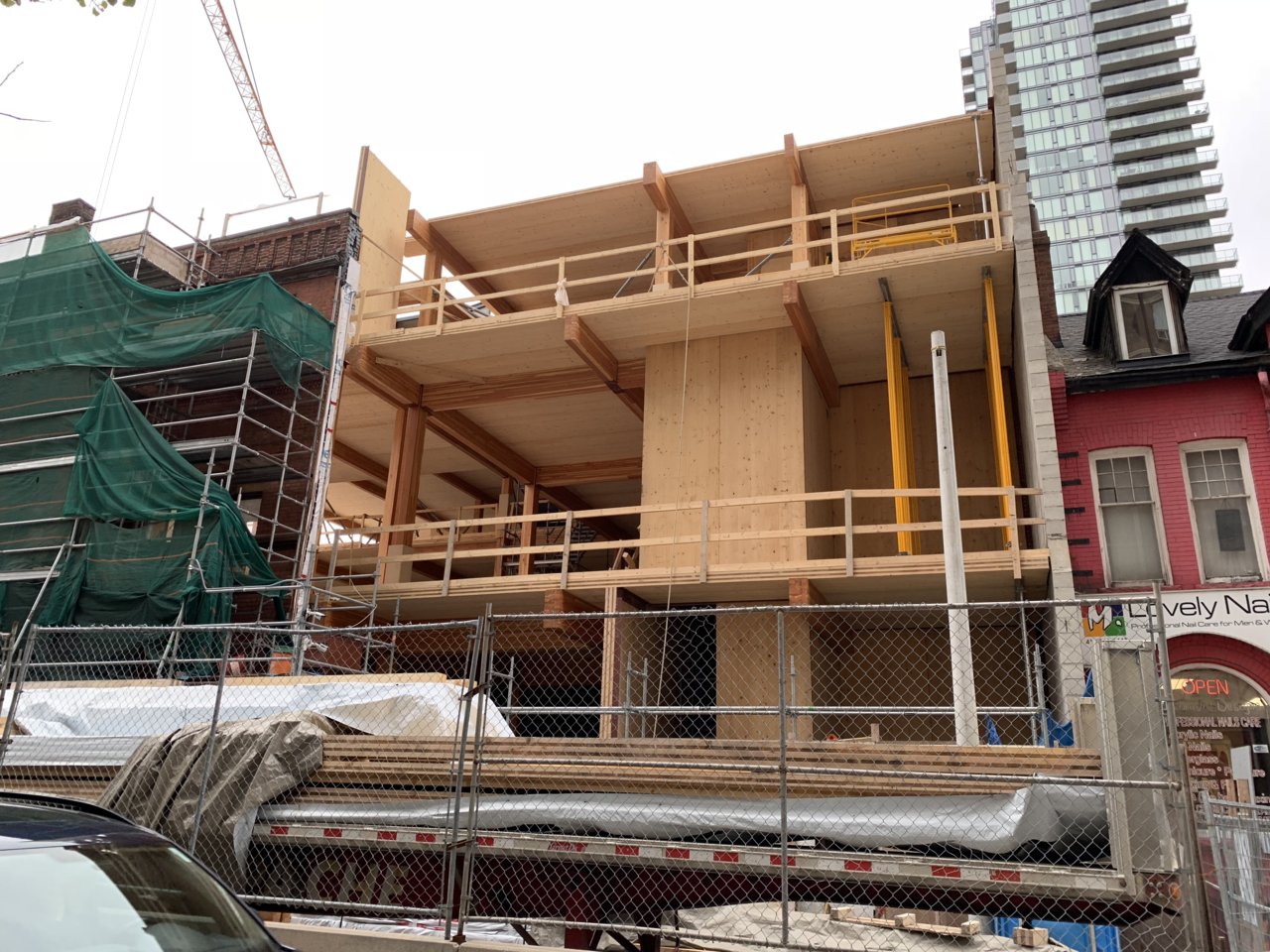 Wood Frame Shoppers Drug Mart Rebuild Progresses On Yonge