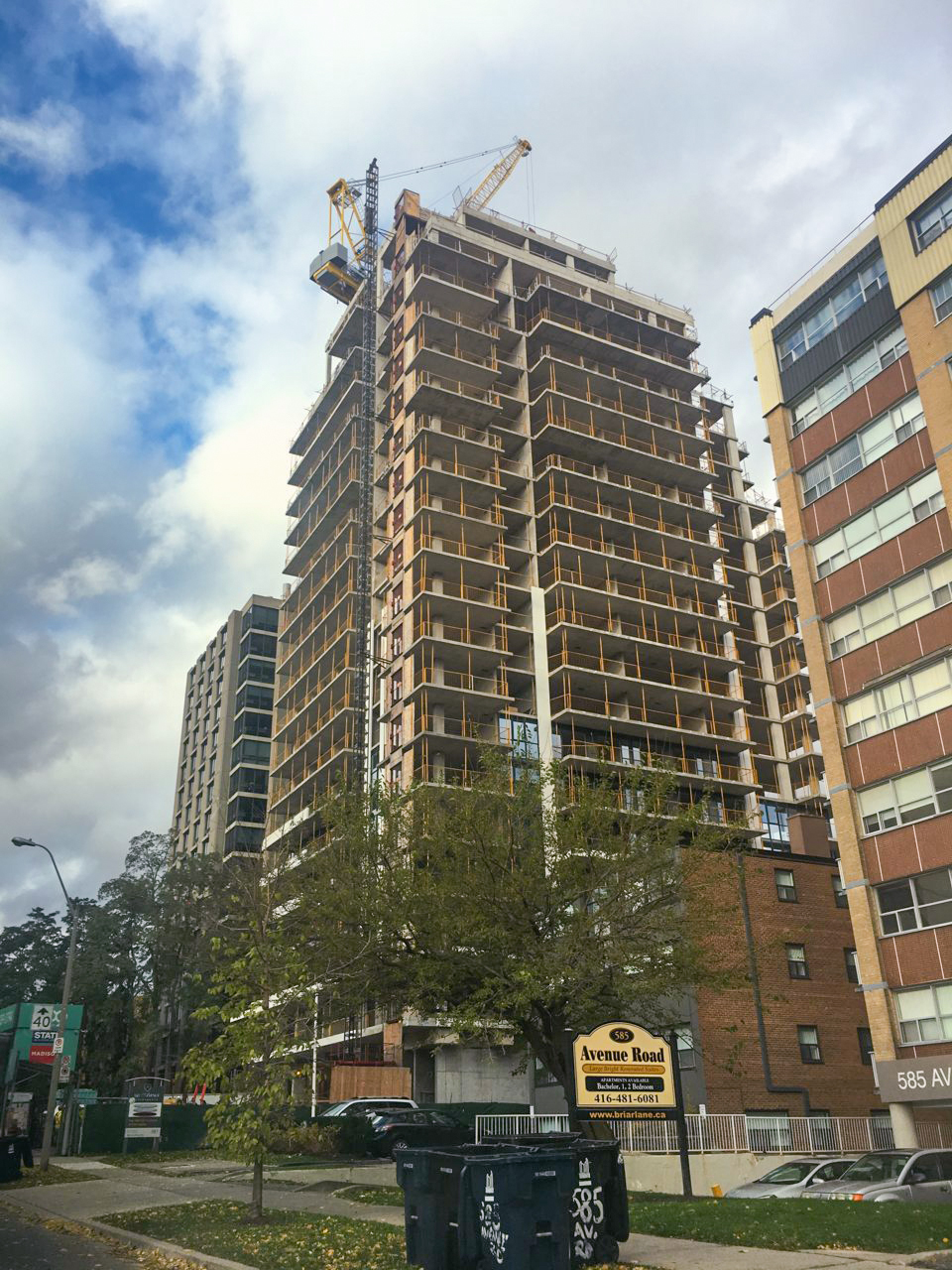 Cladding Underway as 609 Avenue Road Tops Out | UrbanToronto