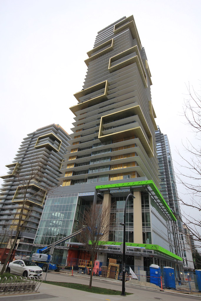 Exterior Finishes Touch Up Burnaby's Gold House Development SkyriseVancouver