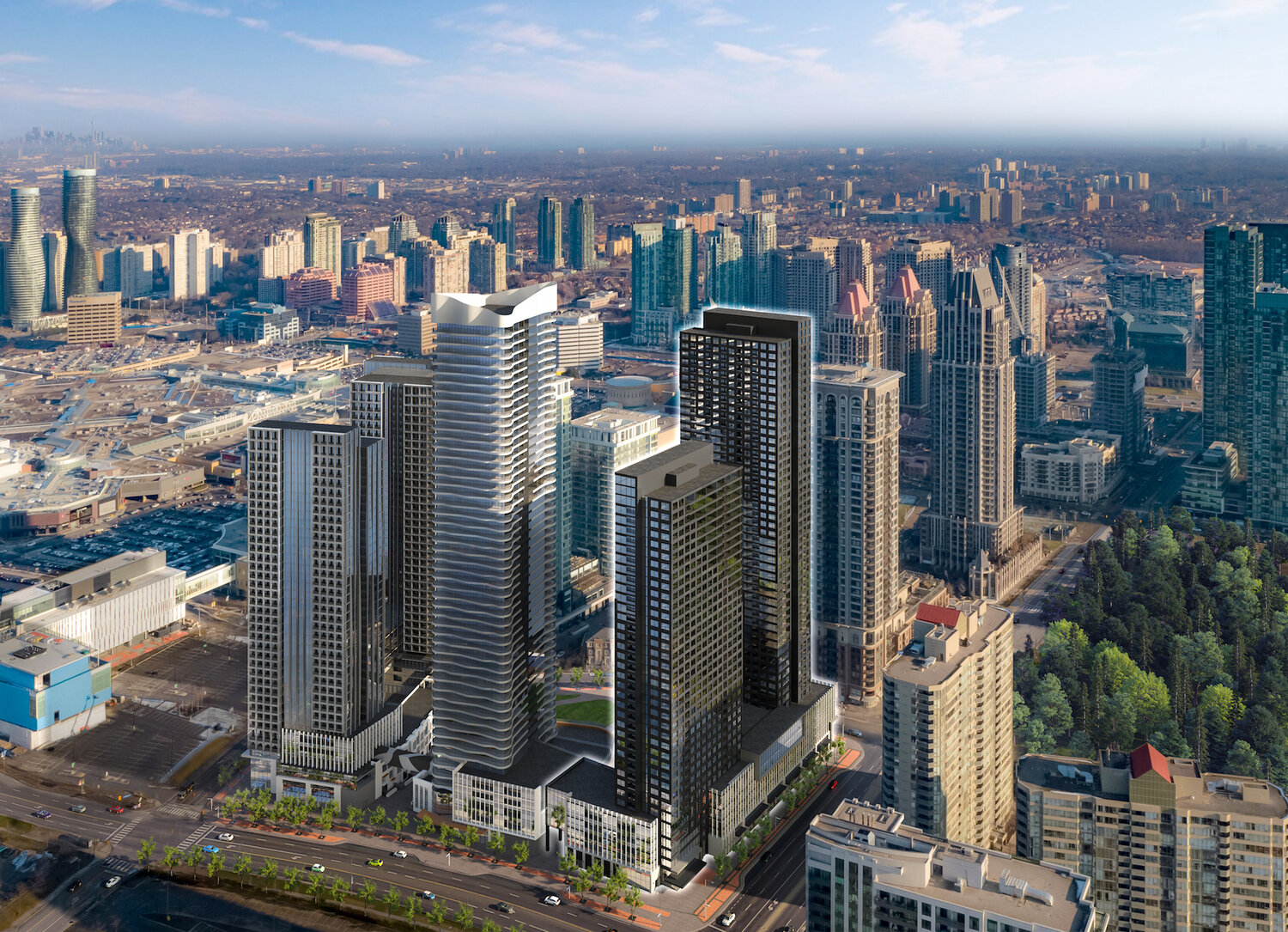 Square One District, Mississauga, IBI Group for Oxford Properties and Daniels