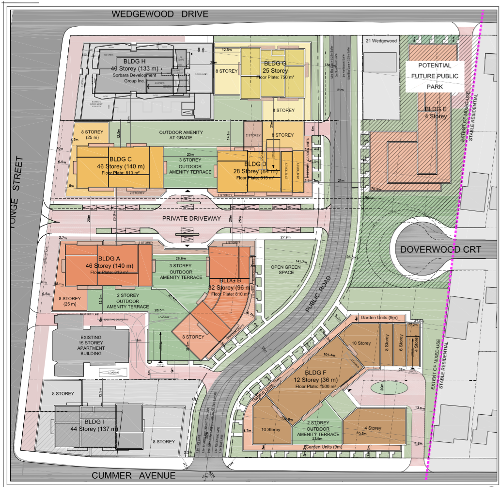 5959 Yonge Street Proposal Revised in New Submission | UrbanToronto