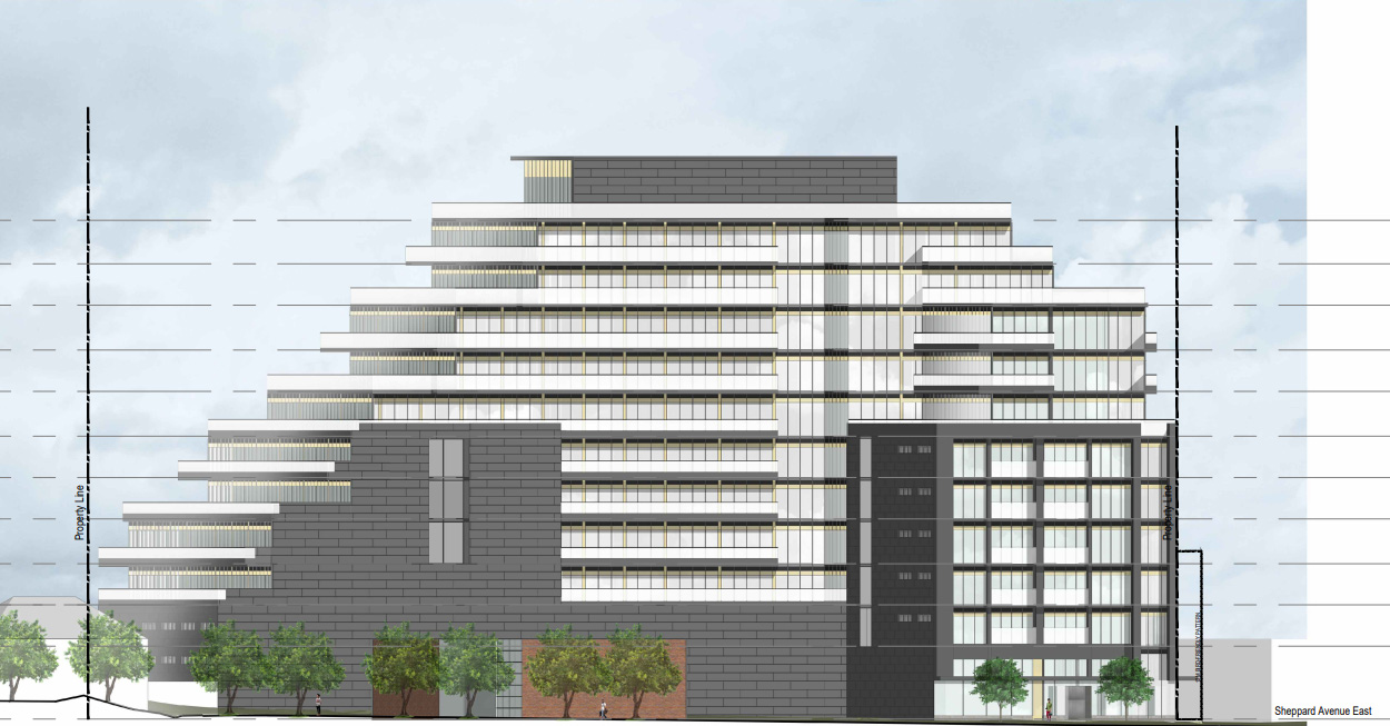 4415-4421 Sheppard Avenue East, Toronto, designed by IBI Group for Wintrup Developments.