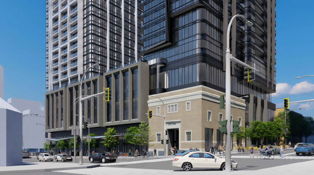 50-60 Eglinton W, Toronto, designed by Hariri Pontarini Architects and Turner Fleischer Architects Inc. for Madison Group.