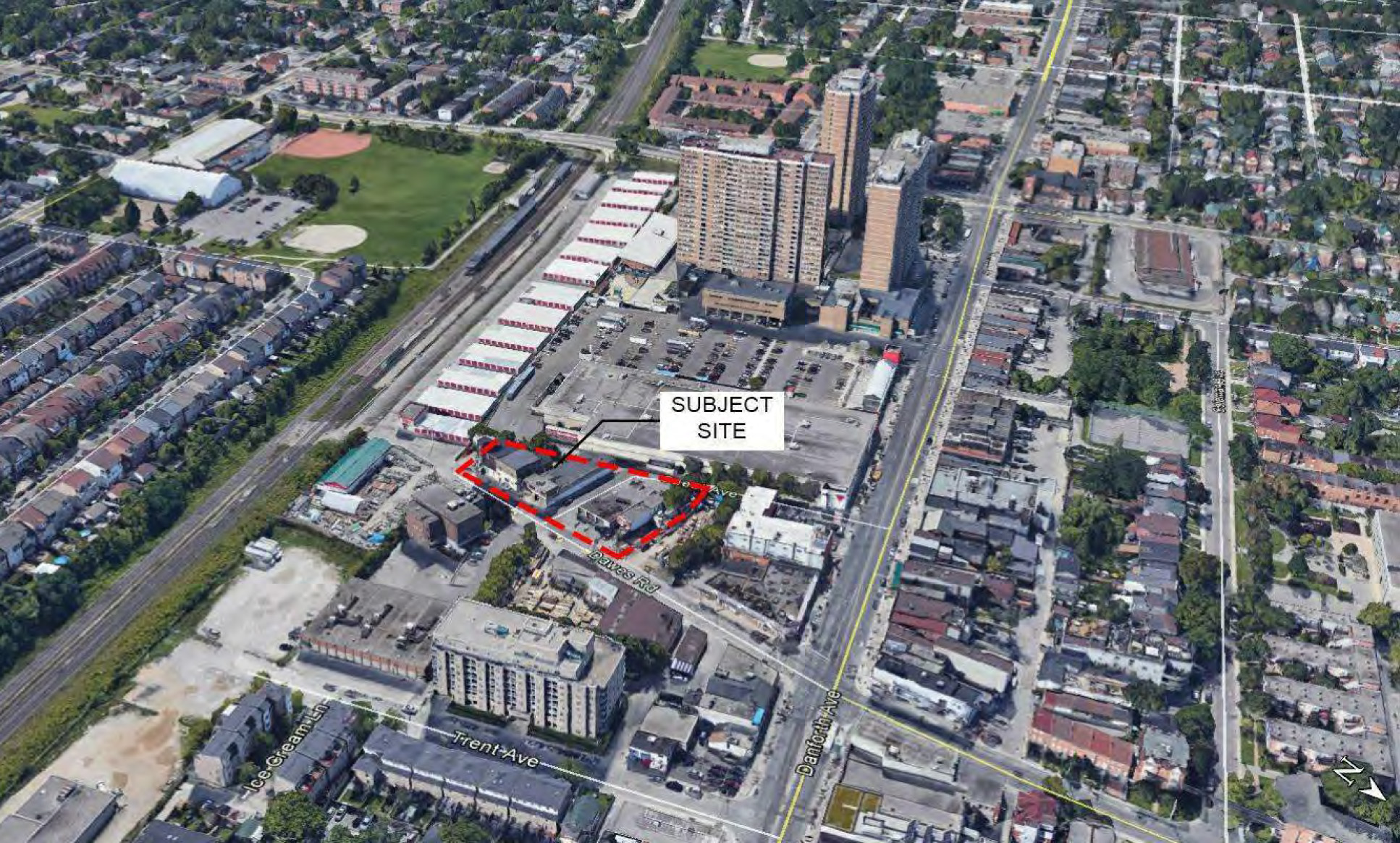 Site, 10-30 Dawes Rd, Toronto, designed by IBI Group for Marlin Spring Developments