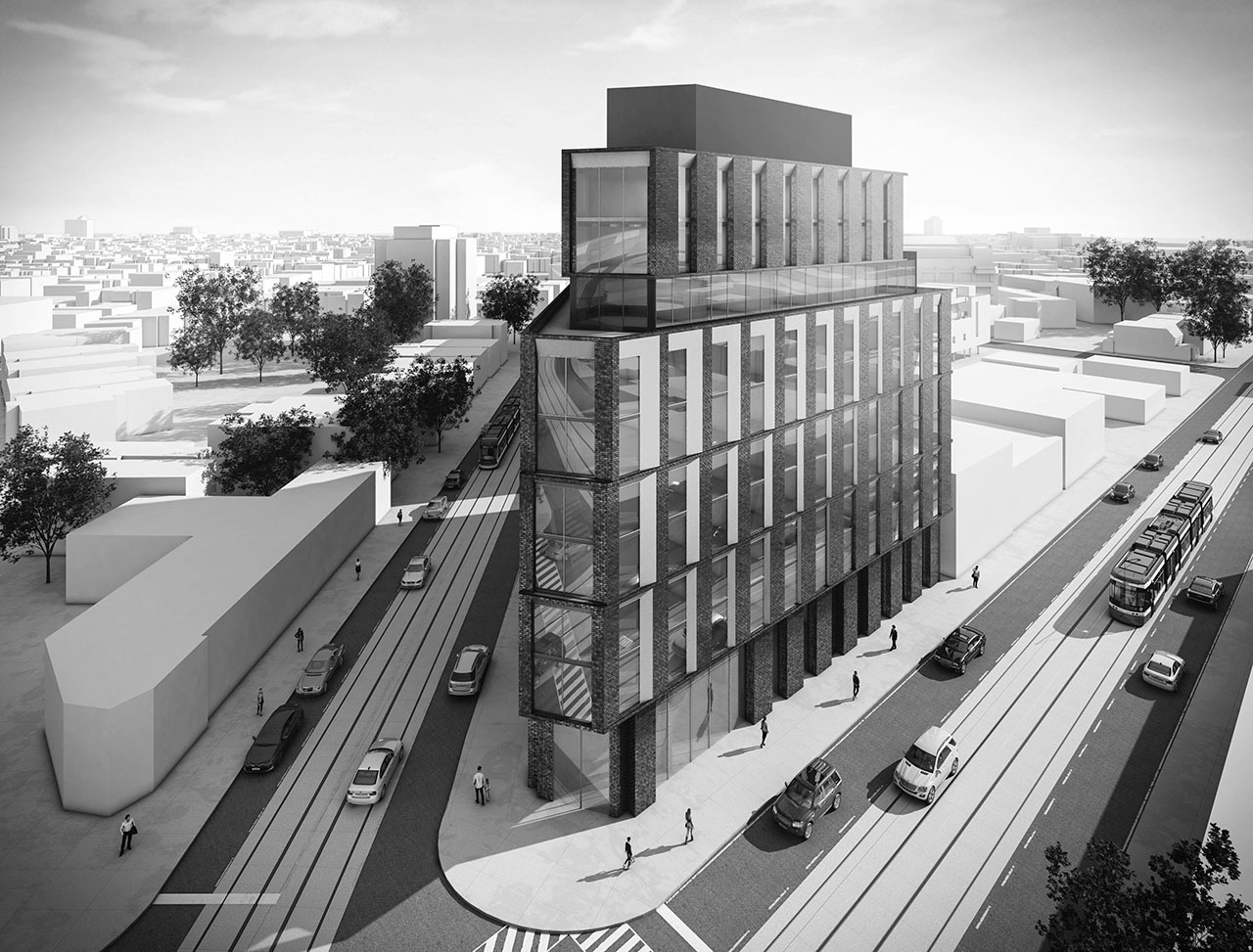 Artist Rendering of Proposal, 6 Howards Park Ave, architects-Alliance, Lamb Development Corp