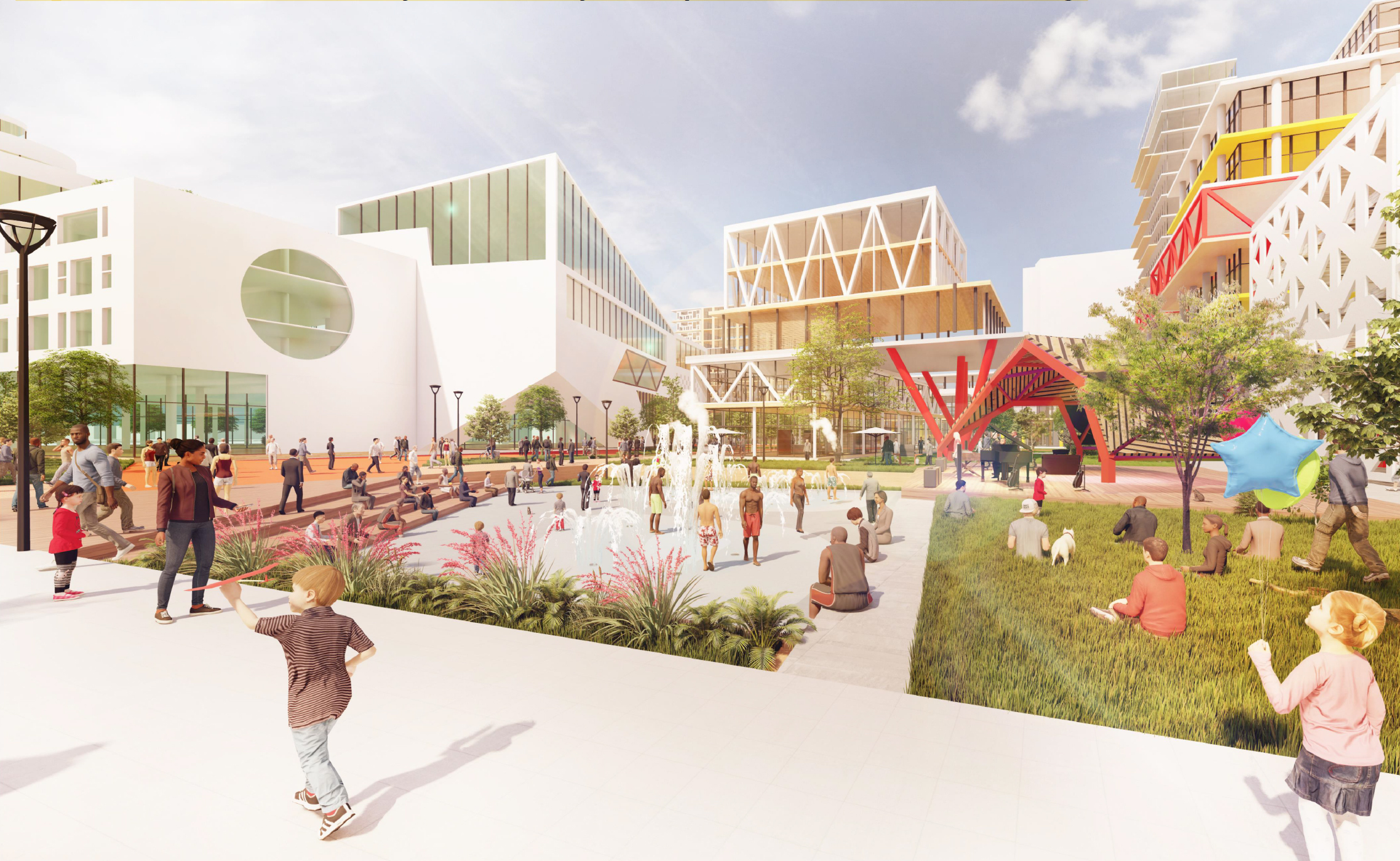 Winning proposal for Kansas City, designed by the Fusion team for ULI Hines Competition.