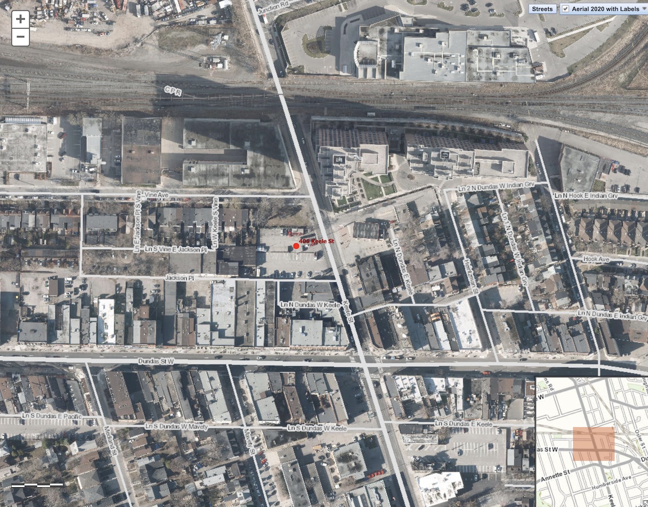 The Stockton, 406 Keele Street, Toronto, image via Toronto Maps V2