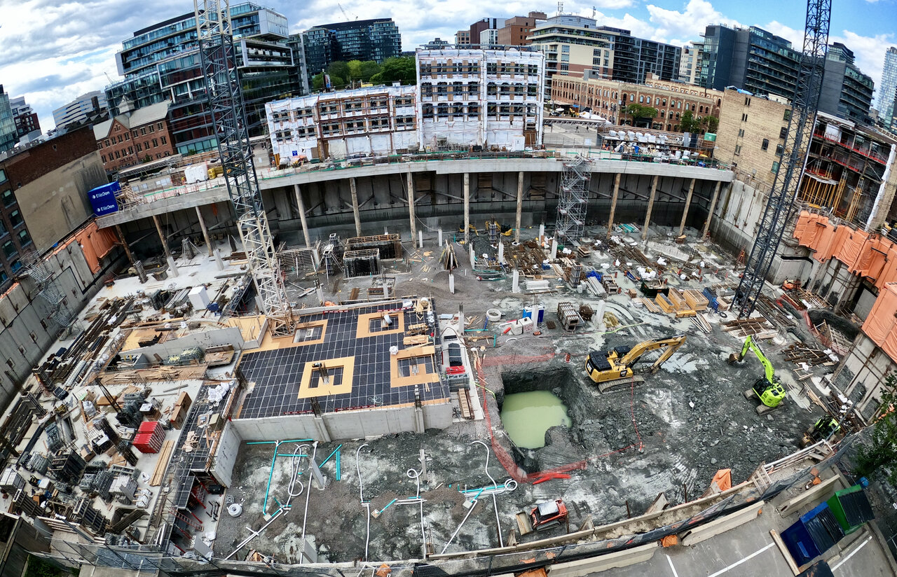 Second Crane, Below-Grade Progress at BIG-Designed KING Toronto