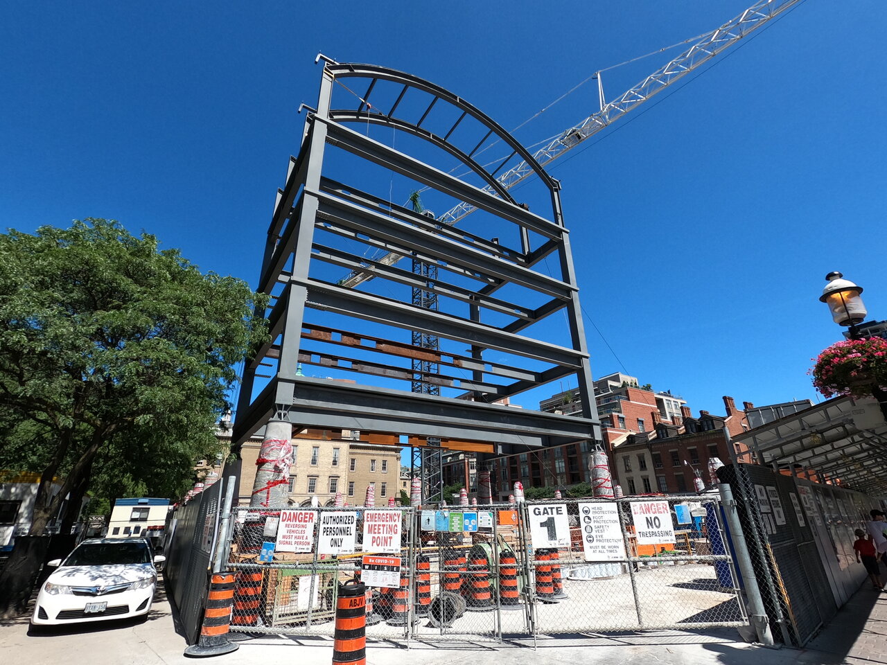 Steel rising at the St Lawrence Market North building site in Downtown Toronto, image by UT Forum contributor Red Mars