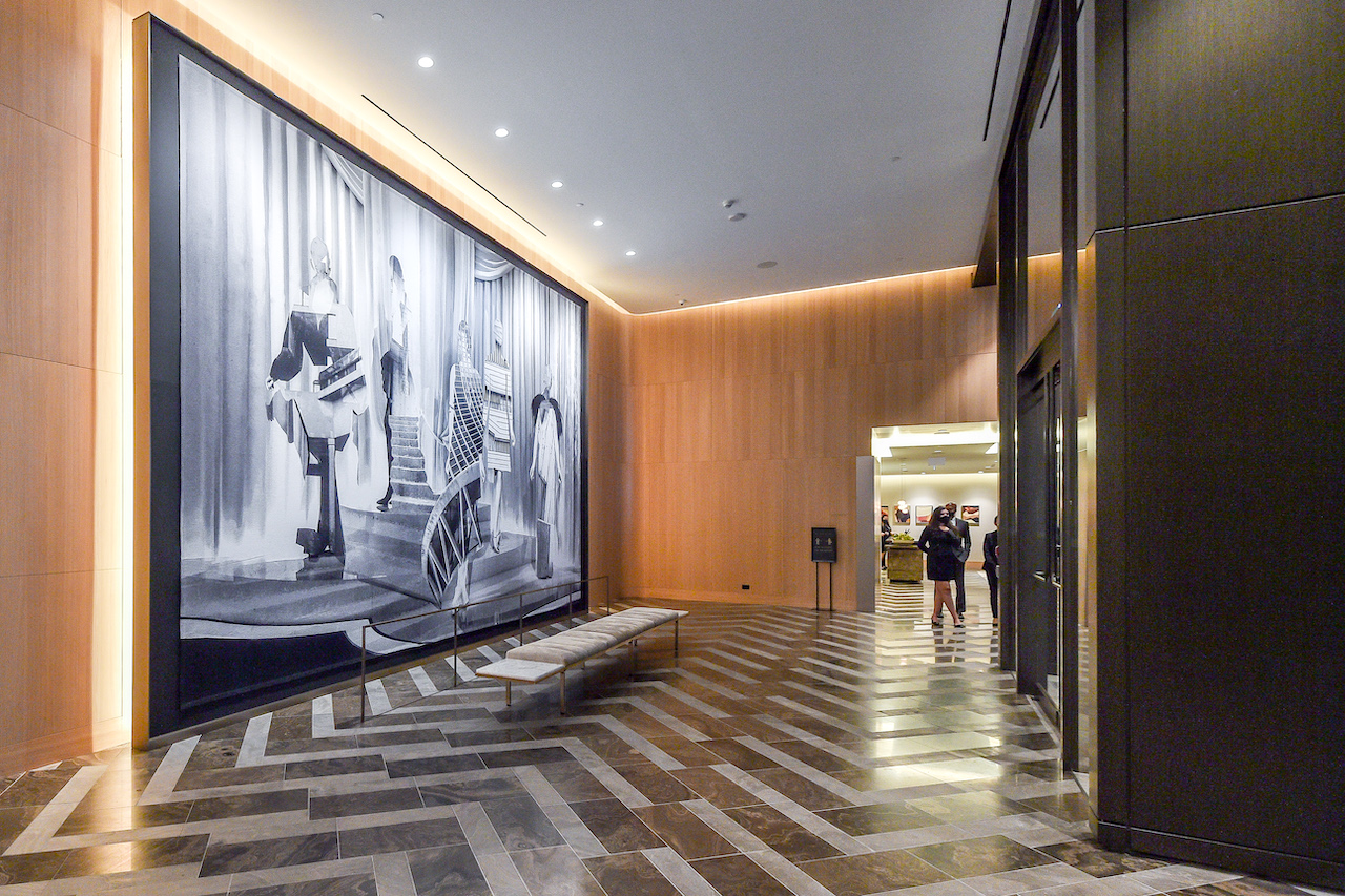 Dead Ringers by Shannon Bool, gracing the lobby entrance, image courtesy of the Park Hyatt Toronto