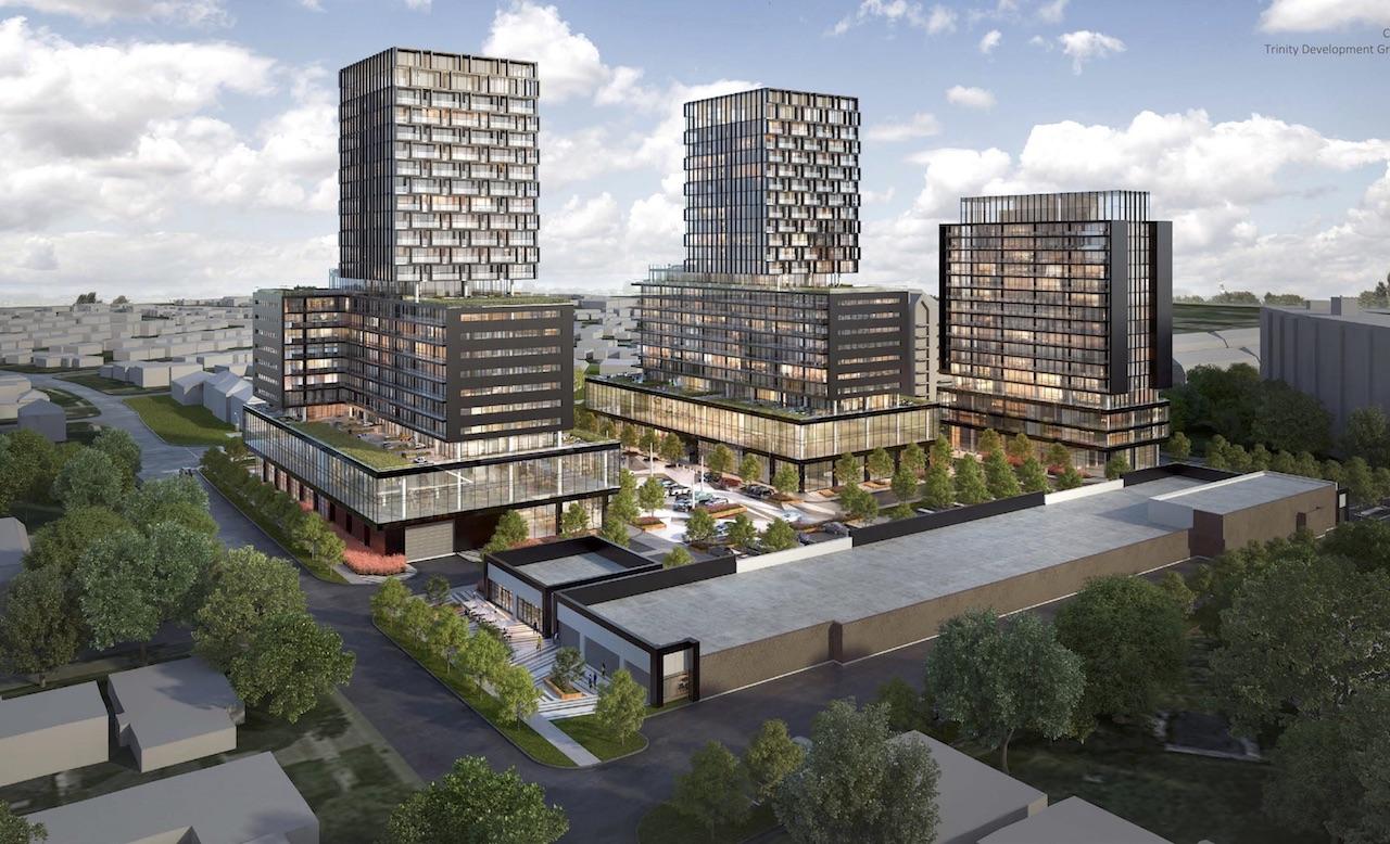 Richview Square, Toronto, designed by B+H Architects for Trinity Development and CreateTO