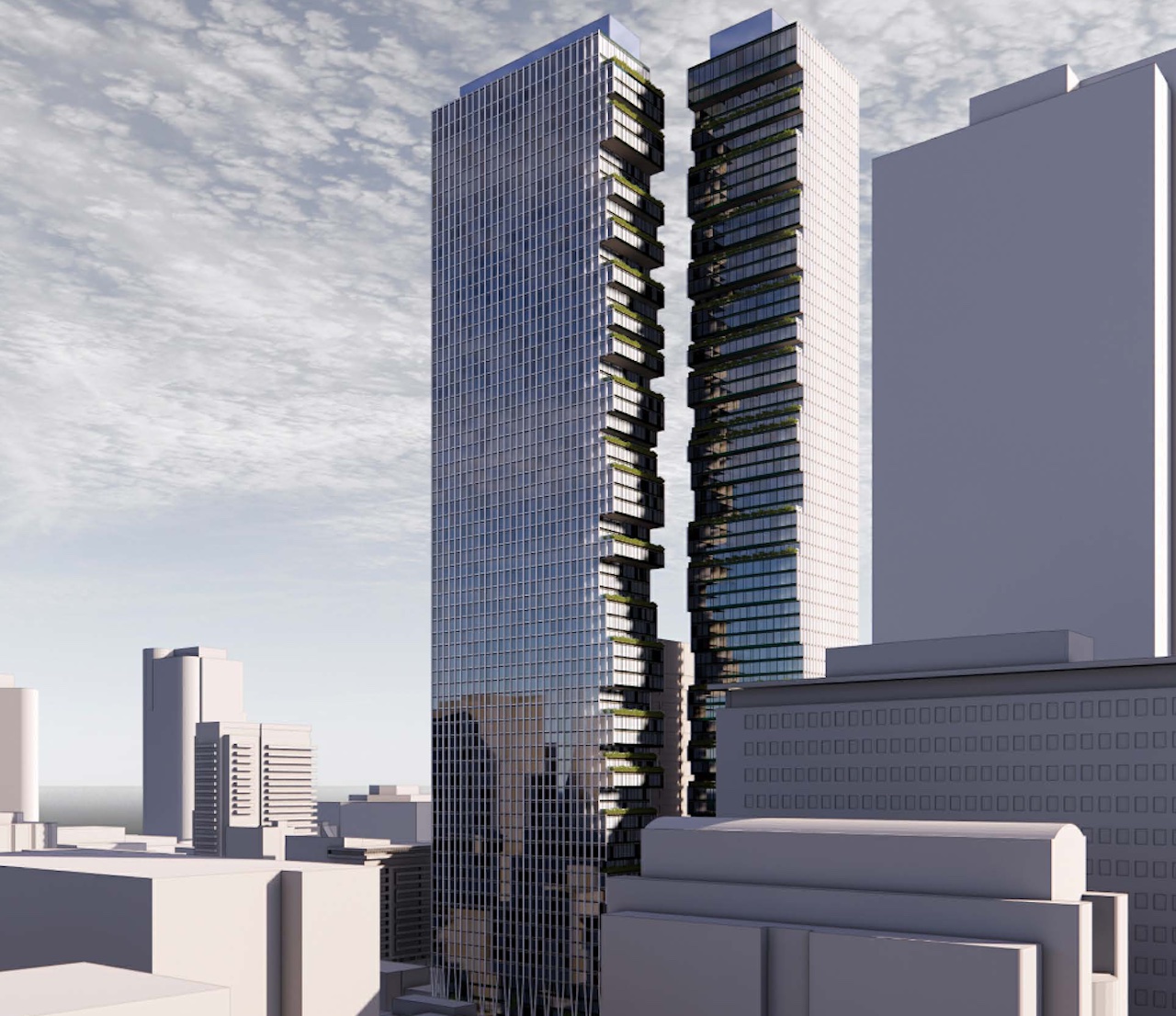 Twin Towers With Few Elevators Proposed By Crown Realty Partners In   48540 145959 