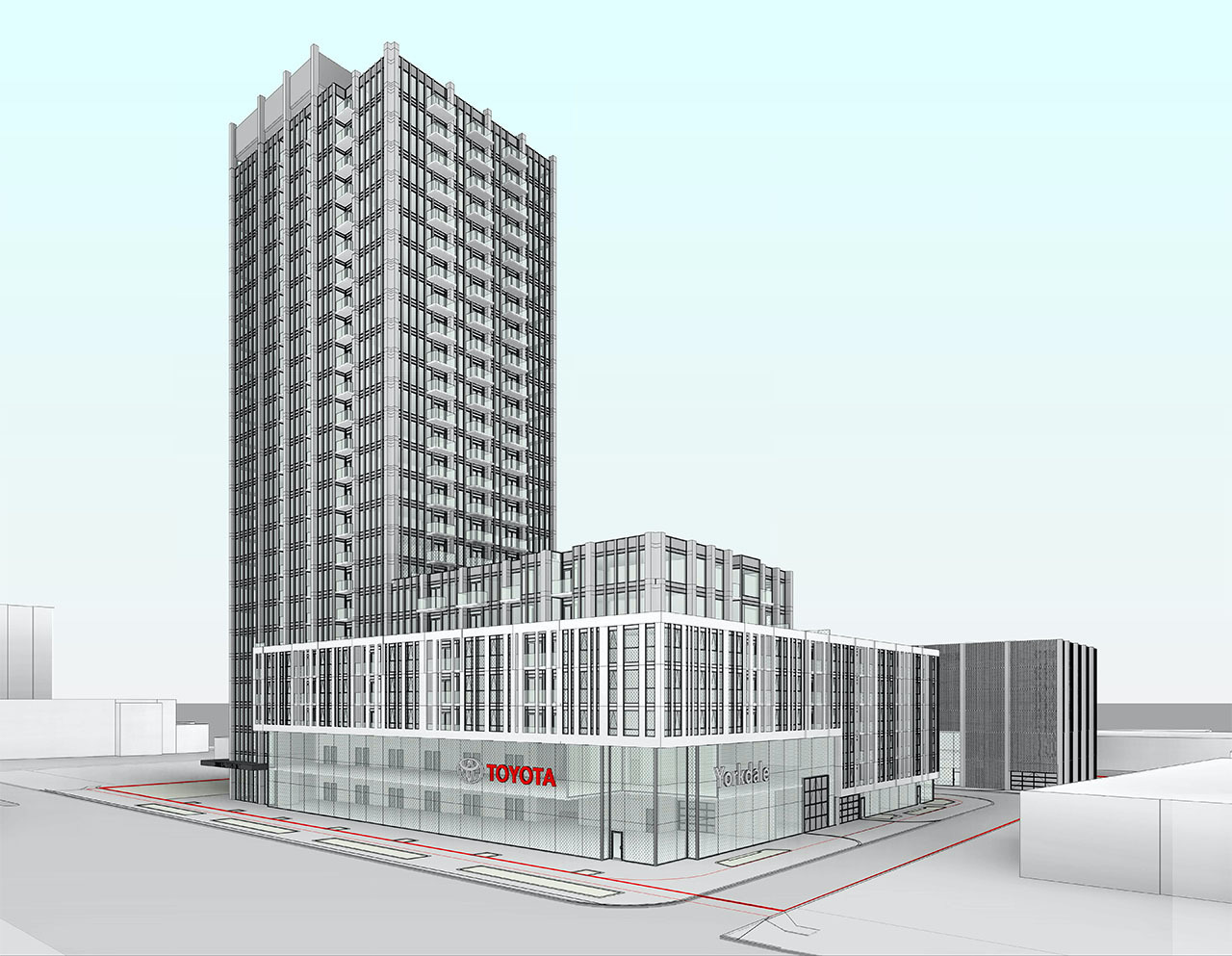 MixedUse Redevelopment of Car Dealership Proposed on Dufferin North of