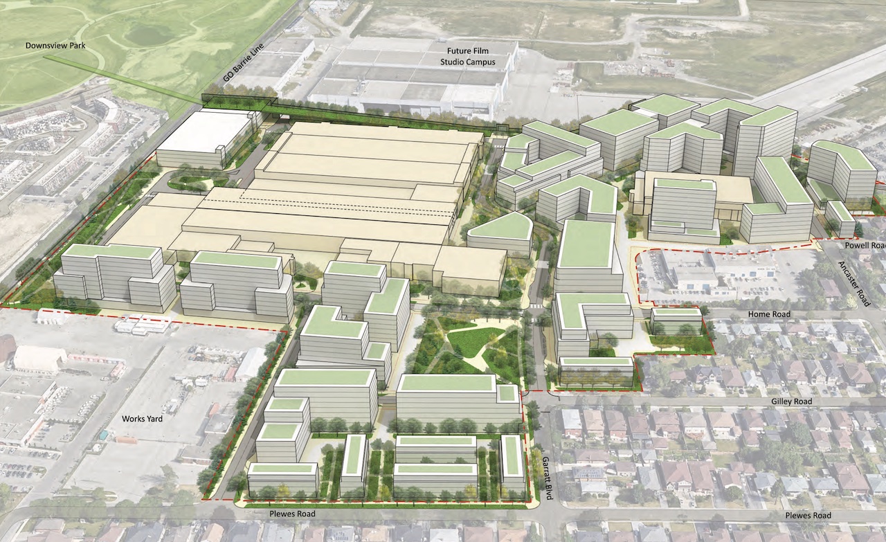 The Hangar District, Mixed-use community proposed in Downsview Park designed by Perkins Eastman and BDP Quadrangle for Northcrest Developments and the Canada Lands Company