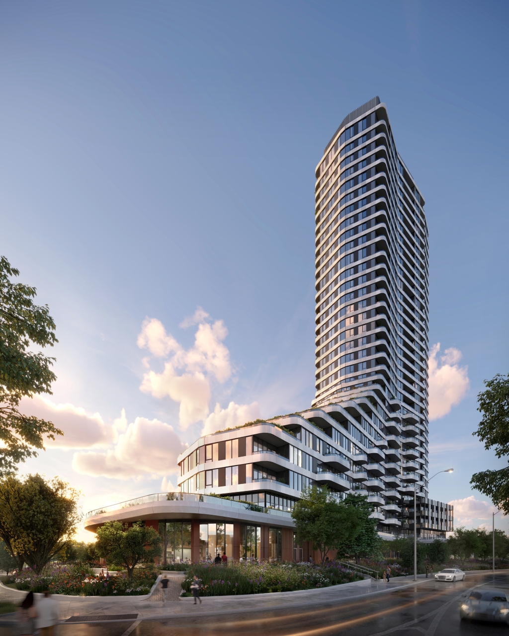 The Clove, Toronto, designed by Giannone Petricone Associates for QuadReal Property Group & Mattamy Homes