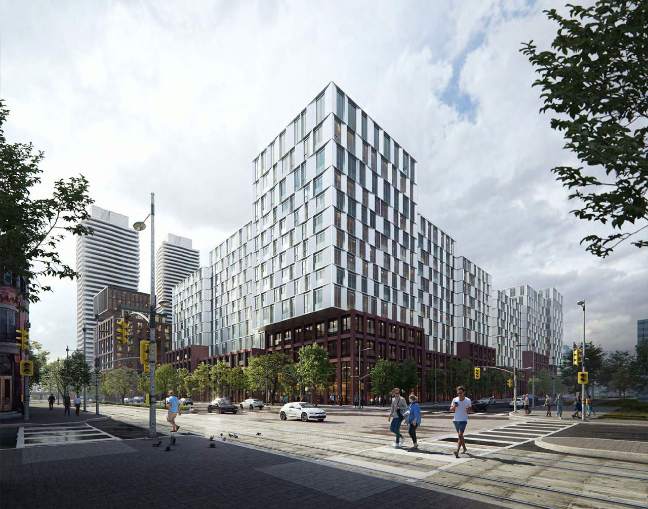 Cladding, Streetscaping Advance on Cherry House at Canary Landing