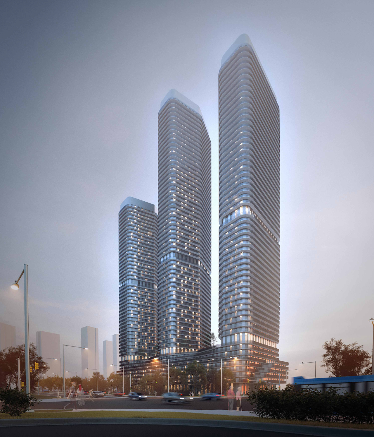 Three Towers up to 65 Storeys Proposed on Jane Street North of VMC in Vaughan