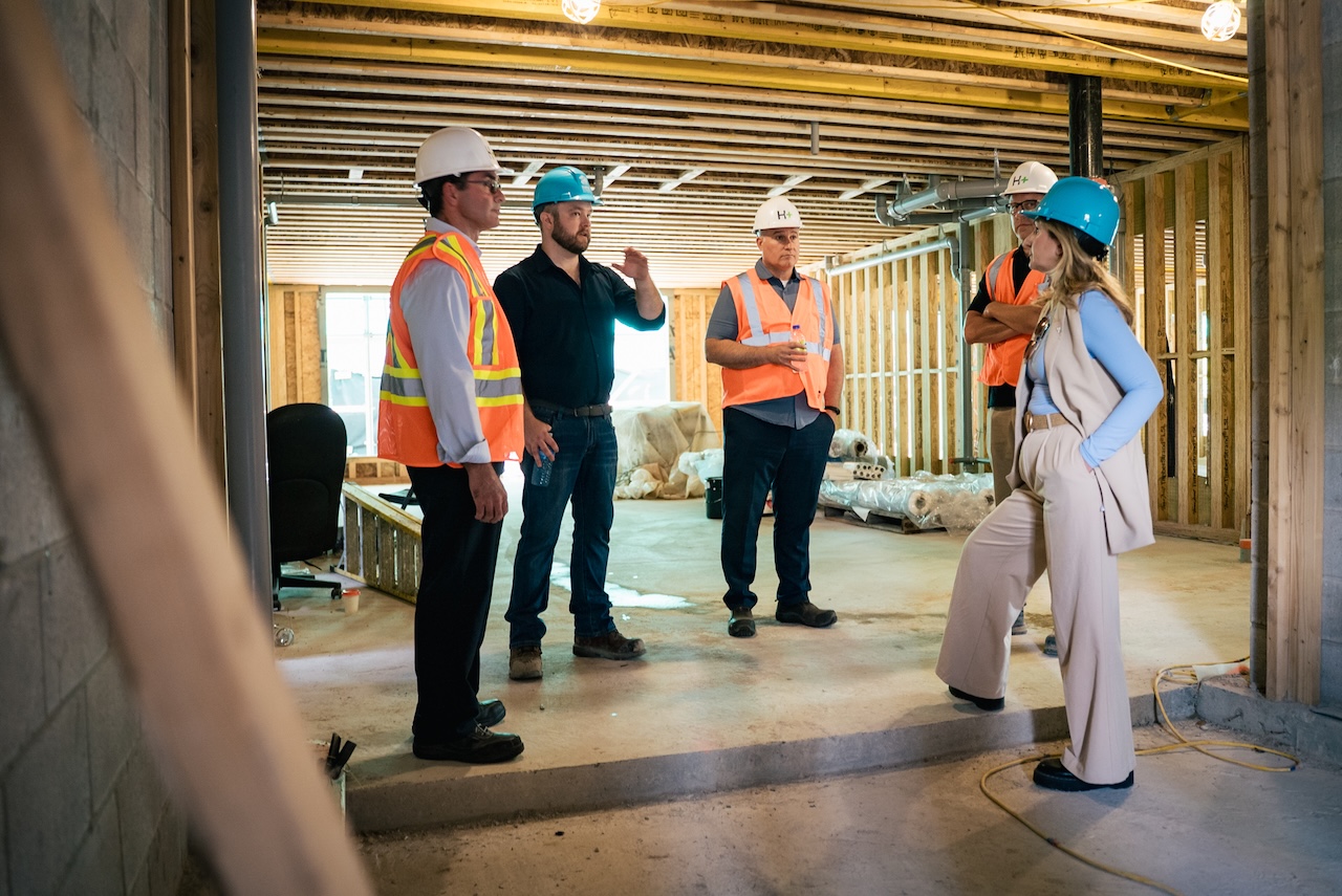 Panelized construction system inside 355 Coxwell Avenue