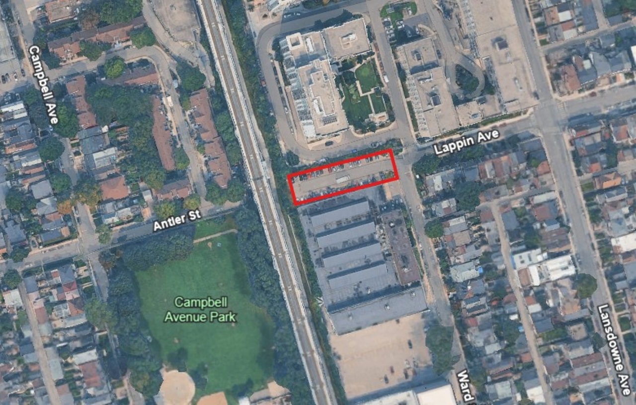 Property required for the Lappin Avenue to Antler Street connection