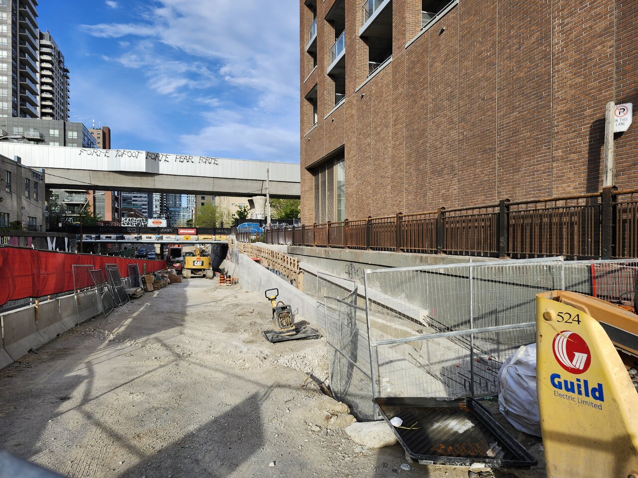 Ramp construction connecting Dupont Street to the Davenport Greenway
