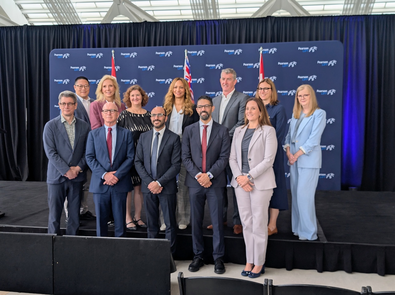 Toronto Pearson officials and project partners at the terminal revitalization announcement