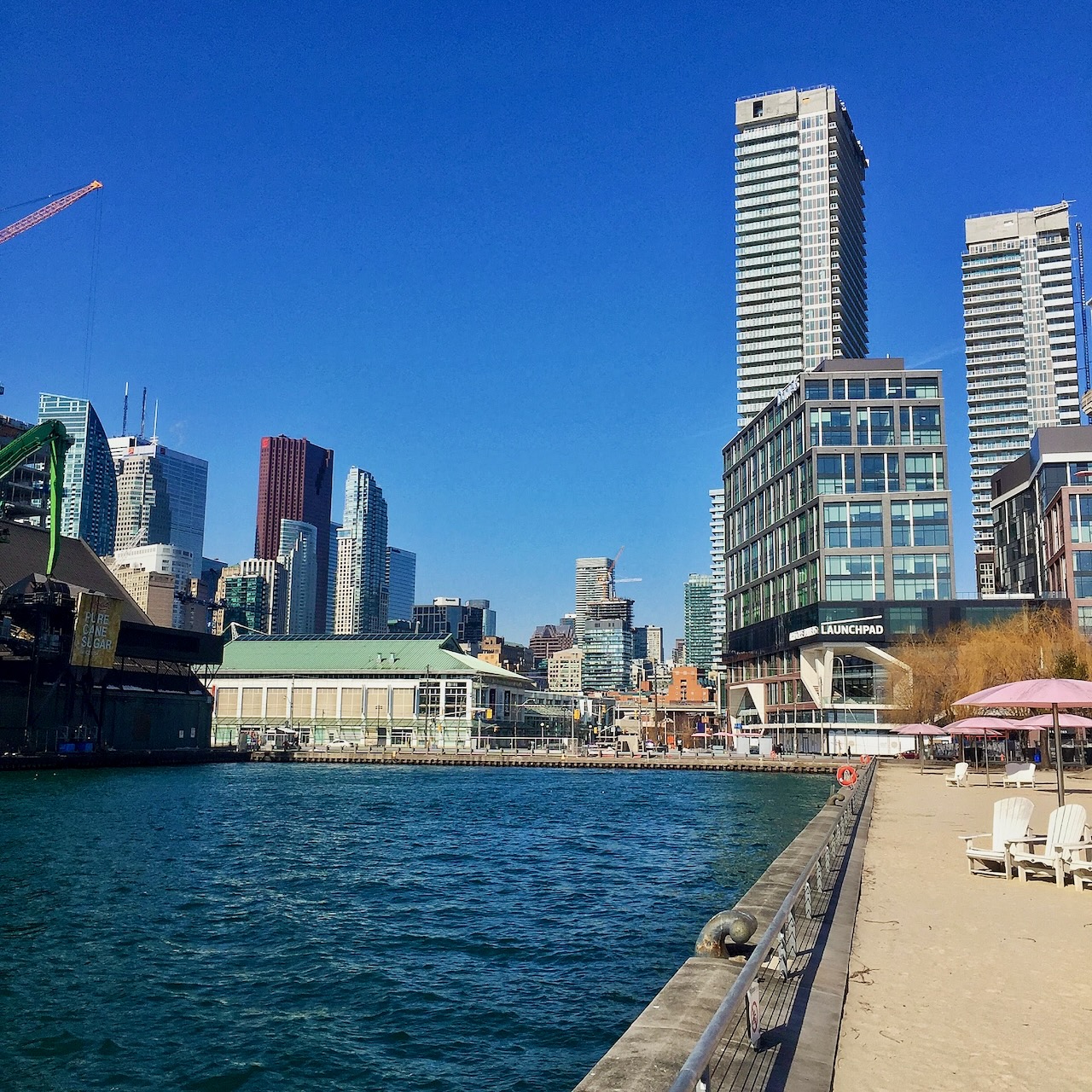 Queens Quay East at the Jarvis Slip in Toronto