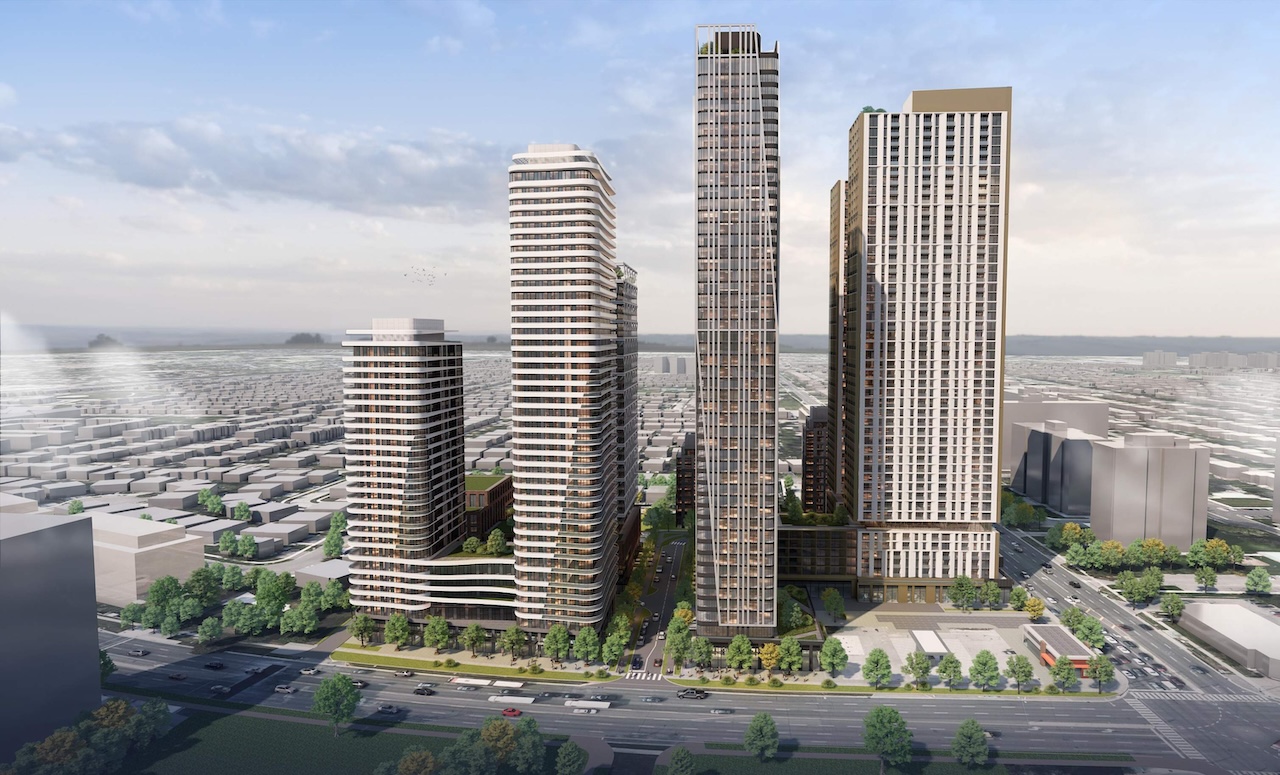 Rendering of the proposed redevelopment at 2450 Sheppard Avenue East in Toronto