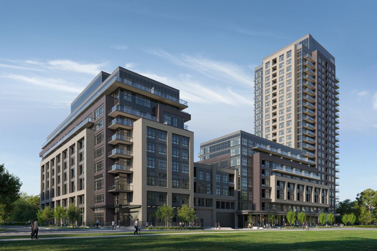 Artist rendering of the first phase of The Foundry District in downtown Oshawa