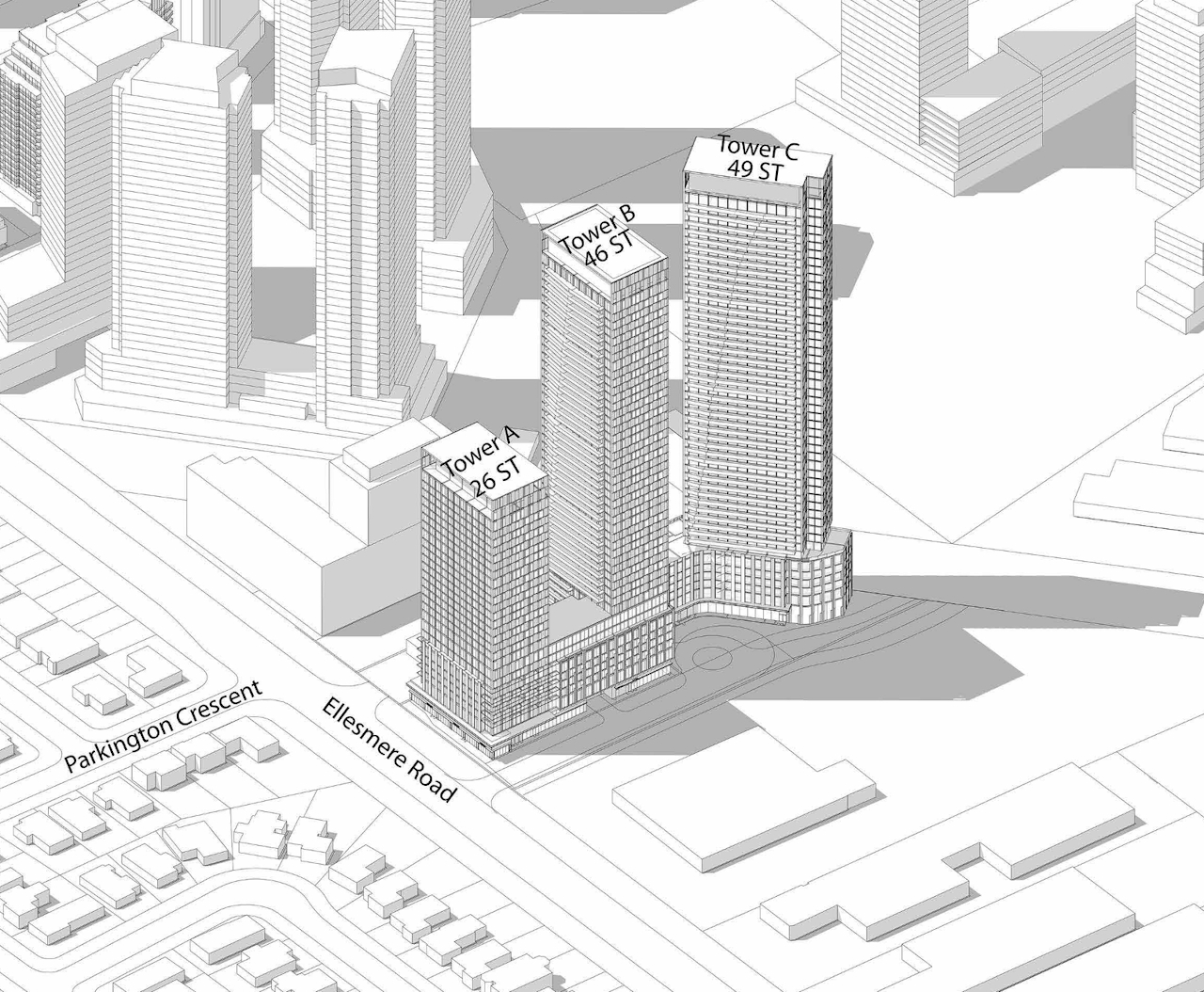 1774 Ellesmere Proposal Appealed to OLT, Third Tower Added
