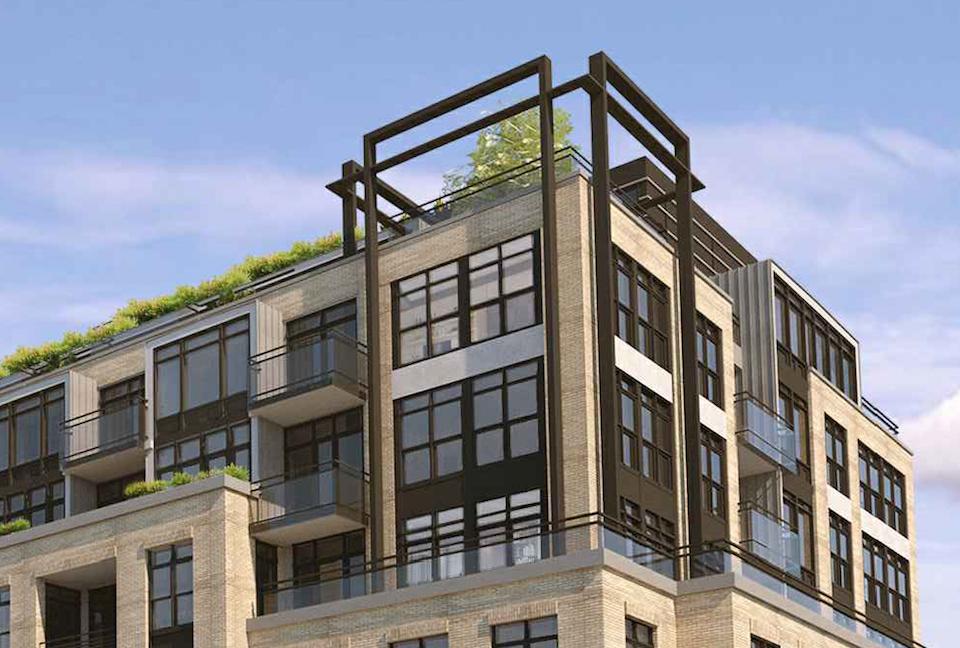 Previous Plan, Facing southeast to 227 Gerrard Street East, designed by Architecture Unfolded for the Rosewater Capital Group