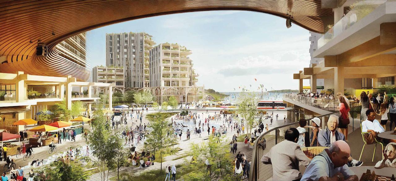 Concept plan for Sidewalk Toronto at Quayside by Sidewalk Labs, designed by Snøhetta and Heatherwick Studio