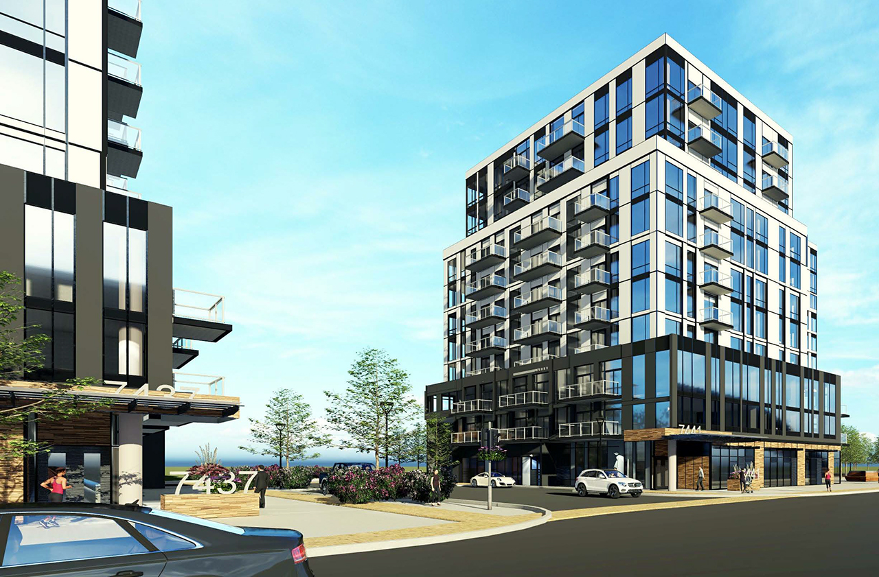 The Narrative Condos at 7437 Kingston Road, designed by Kirkor Architects Planners for Crown Communities