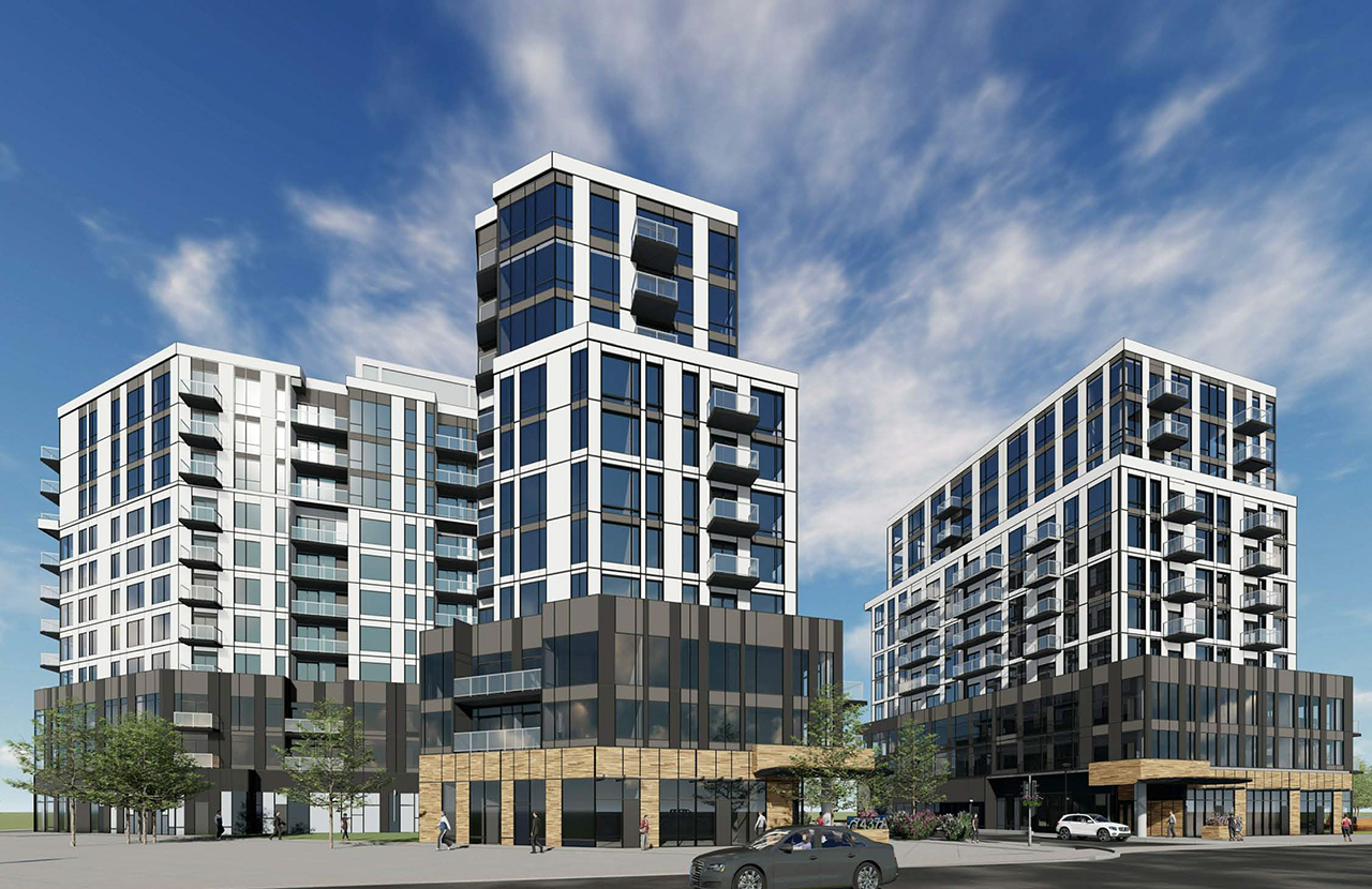 The Narrative Condos at 7437 Kingston Road, designed by Kirkor Architects Planners for Crown Communities
