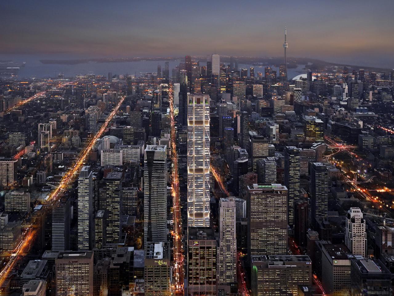 Looking west to The One, 94-storey version by Foster + Partners and Core Architects for Mizrahi Developments