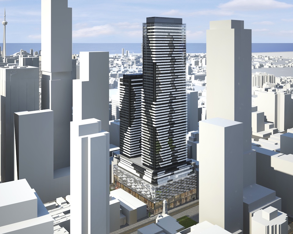 Looking south to 33 Yorkville, designed by architects—Alliance for Pemberton